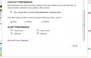 Contact and alert preferences
