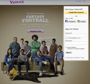 Yahoo Sign up