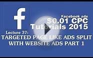 LECTURE 37 - TARGETED PAGE LIKE ADS SPLIT WITH WEBSITE ADS