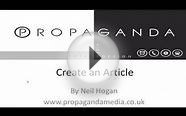 propaganda media - How to - Create An Article Front End