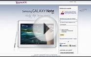 Yahoo login rich media ads Samsung Galaxy Note 10 1